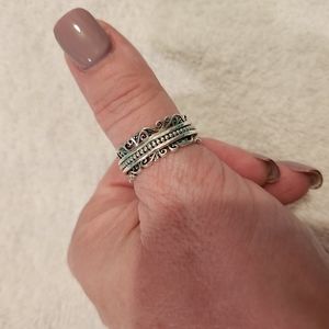 Sterling silver fidget ring